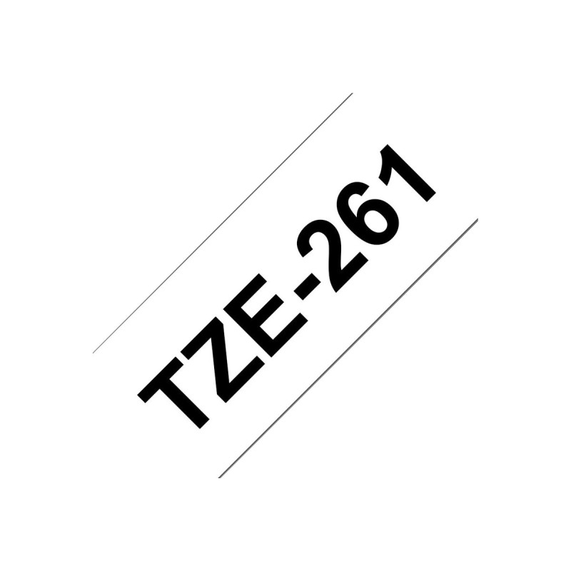 Brother TZE-261, bel/črn, trak za PT 36mm, TZE261