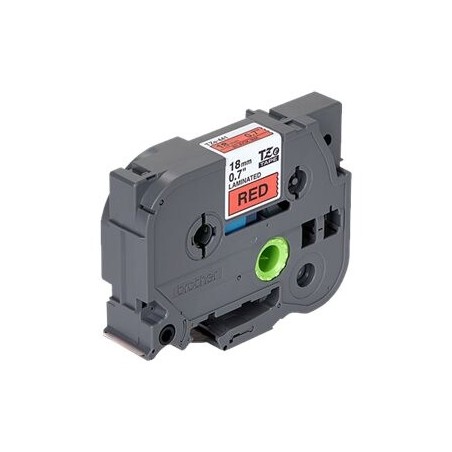 TZE441 Rdeč/Črn 18MM, trak za tiskalnik nalepk PT