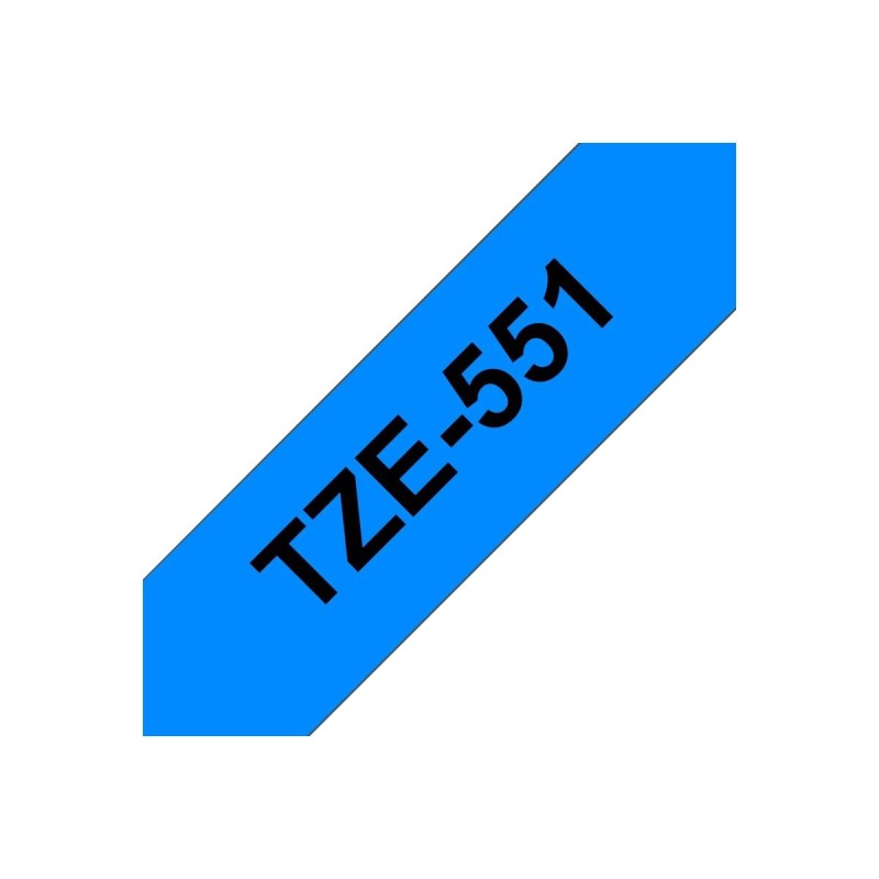 Brother TZE-551 črn/moder 24mm, trak za PT, TZE551