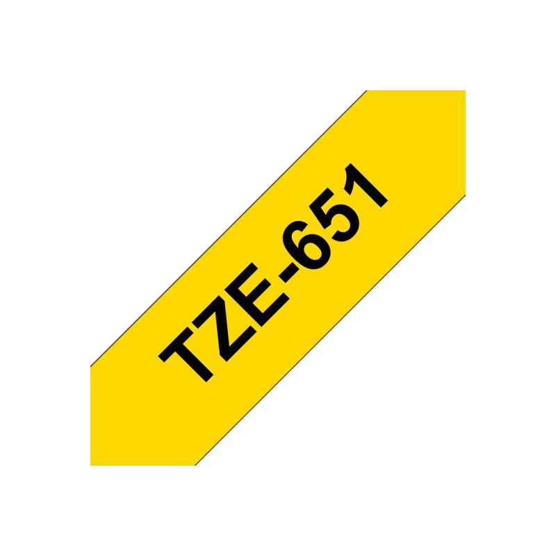 Brother TZE-651 rumen/črn, trak za PT, 24 mm, TZE651