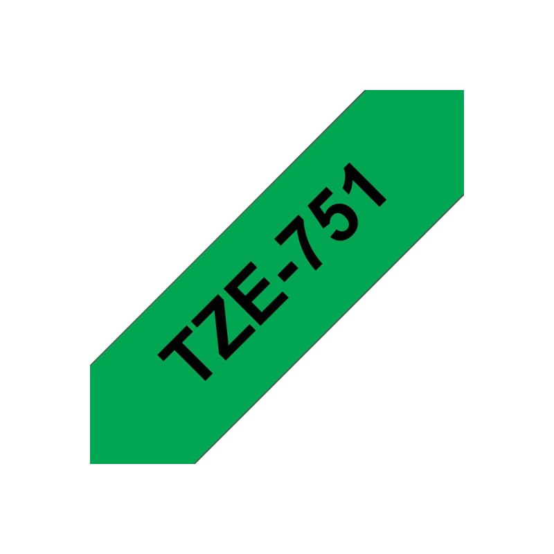 Brother TZE-751črn/zelen 24mm, trak za PT, TZE751