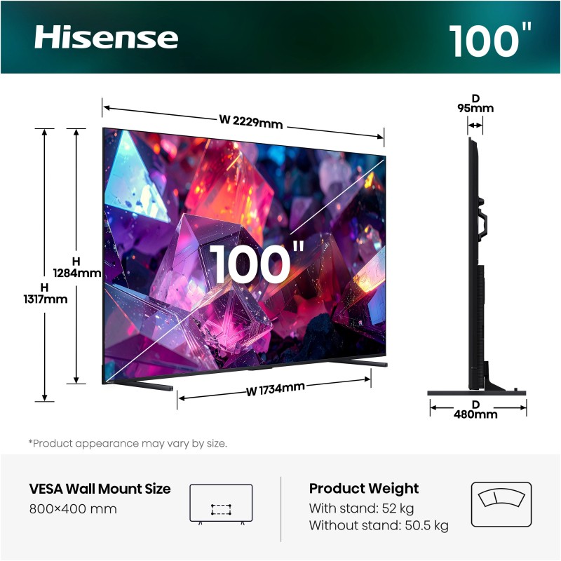 Televizor HiSense 100E7S Pro