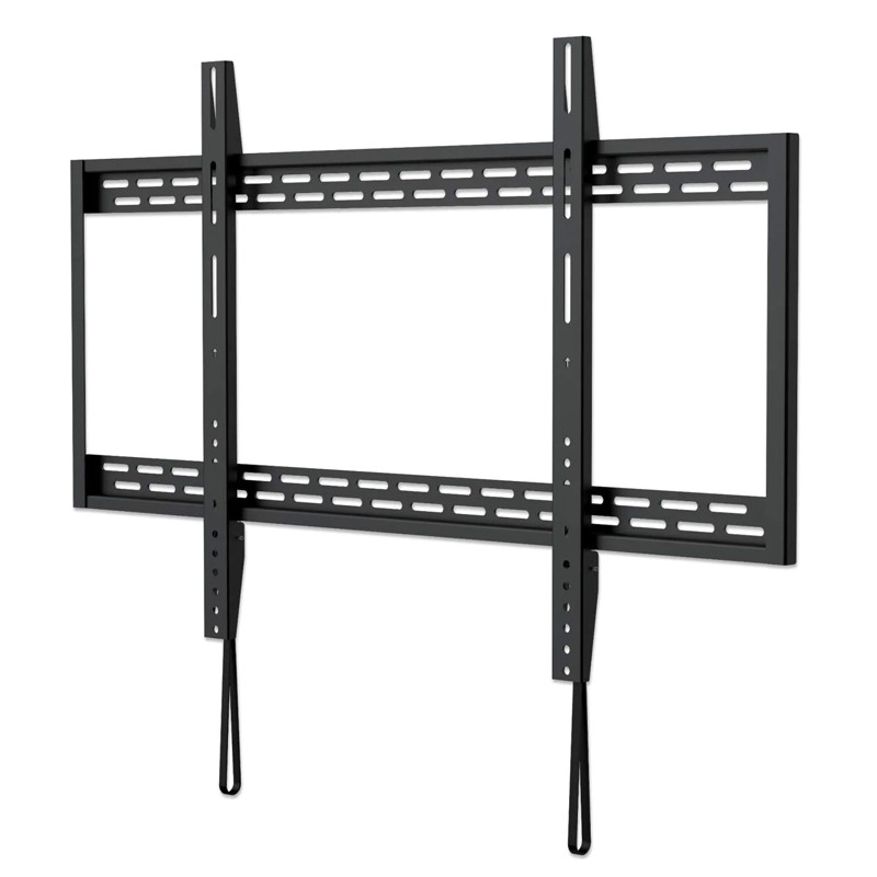 Stenski fiksni TV nosilec 60-100 MANHATTAN, 100kg, črne barve, ultra tanek