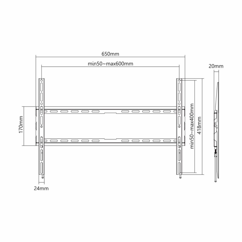 Stenski nosilec za TV / monitor 37-70" SBOX PLB-2264F