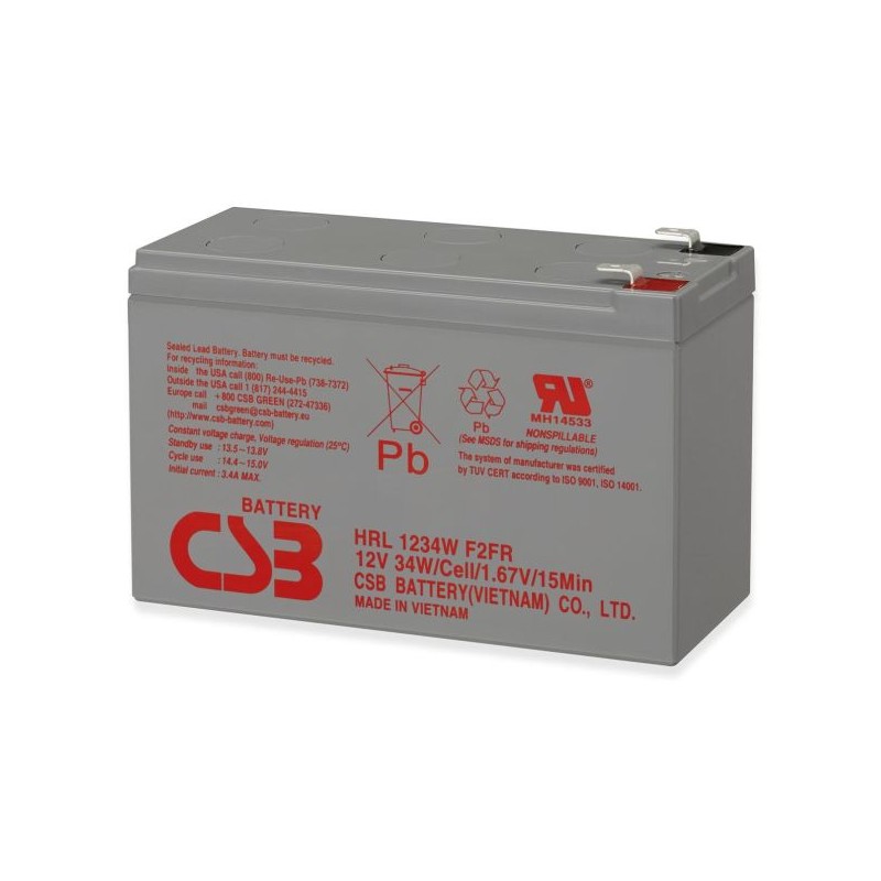 Baterija za UPS, 12V, 9Ah, CSB HRL 1234W