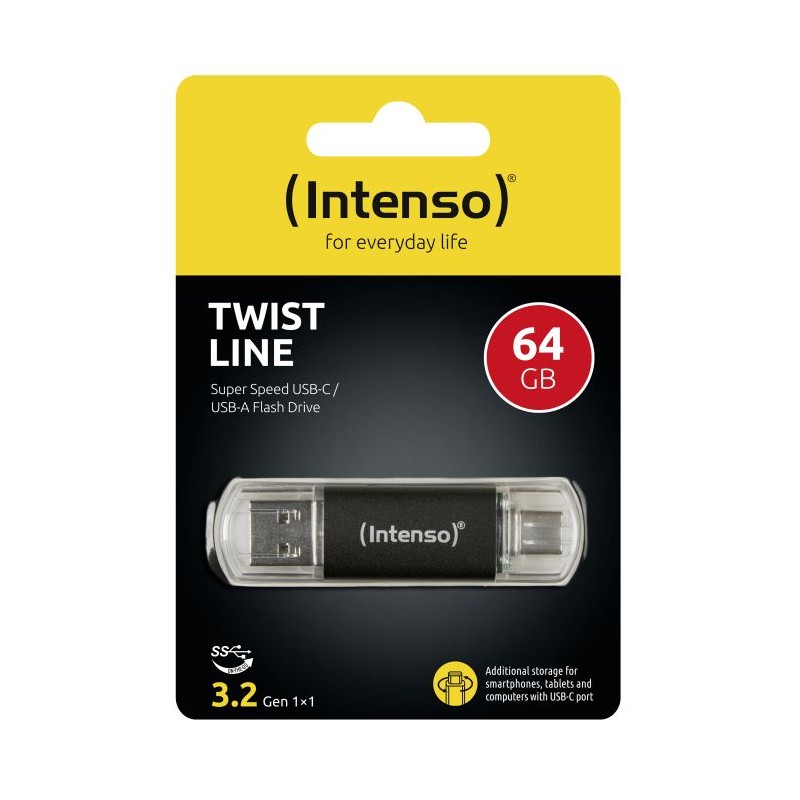 Intenso 64GB Twist Line USB 3.2 / USB-C spominski ključek