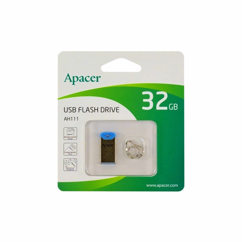 USB ključek 32GB APACER AH111 super mini, srebrno/moder