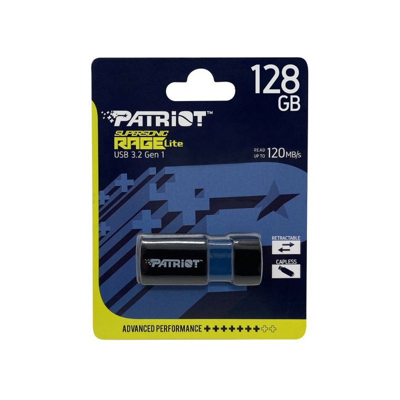 USB ključek Patriot 128GB 120MB/s Supersonic Rage Lite USB 3.2, PEF128GRLB32U