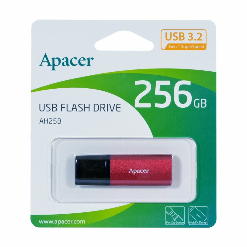 USB ključek APACER 3.2 Gen1 256GB, AH25B rdeč