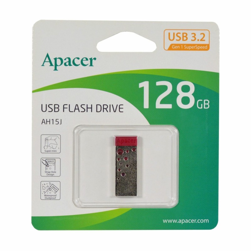 USB ključek APACER 3.2 Gen1 128GB, AH15J srebrno/rdeč