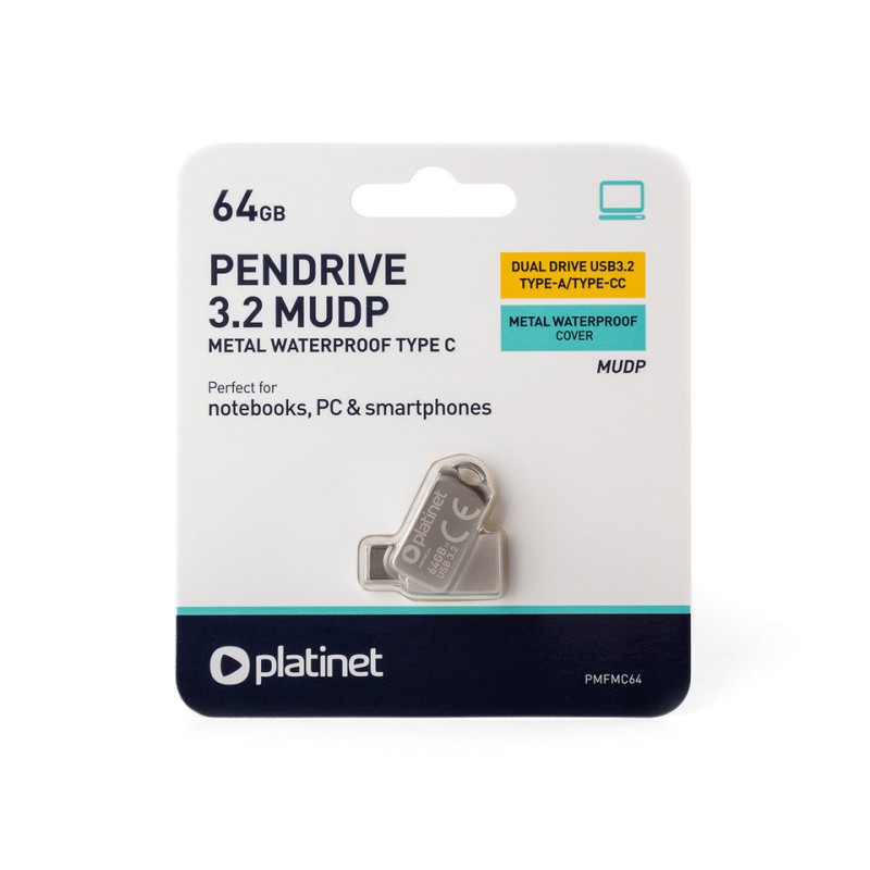 USB ključ 64GB Platinet PMFMC64, USB-C, USB-A
