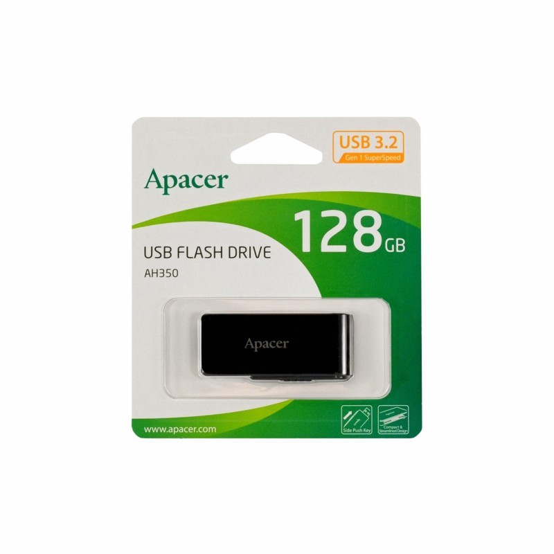 USB ključek 128GB APACER AH350 črno/bel
