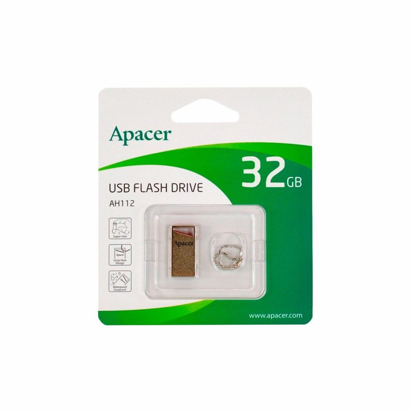 USB ključ  32GB  AH112 APACER super mini, srebrno/rdeč 8920016