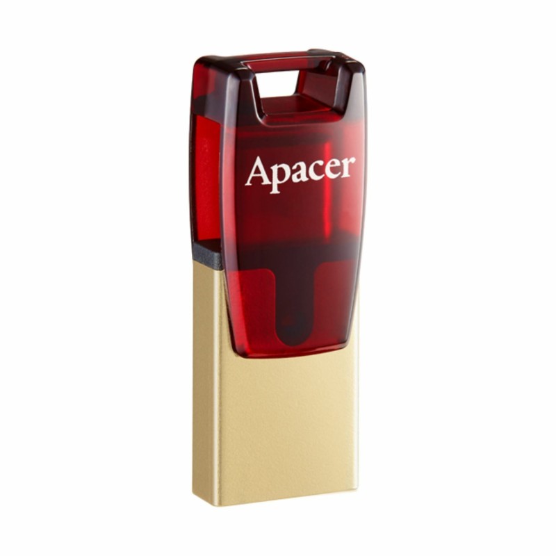 USB ključek 32GB APACER AH180, 3.1 tip-C, rdeč, OTG