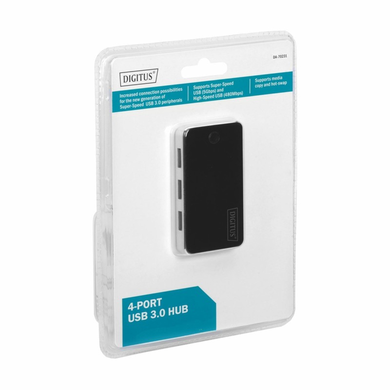 USB Hub Digitus DA-70231, 4x USB 3.0 z AC adapterjem