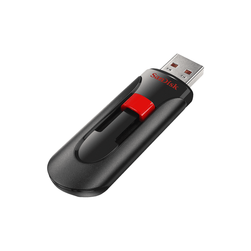 USB ključek 64GB SANDISK CRUZER GLIDE, črno-rdeč (SDCZ60-064G-B35)