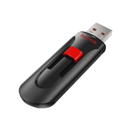 USB ključek 64GB SANDISK CRUZER GLIDE, črno-rdeč (SDCZ60-064G-B35)