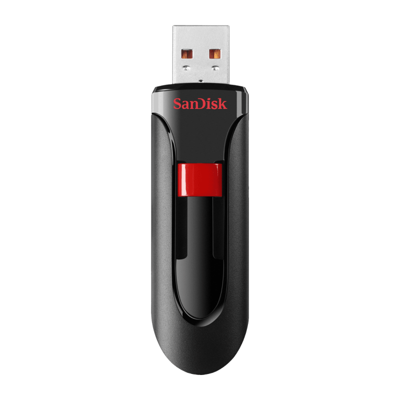 USB ključek 64GB SANDISK CRUZER GLIDE, črno-rdeč (SDCZ60-064G-B35)