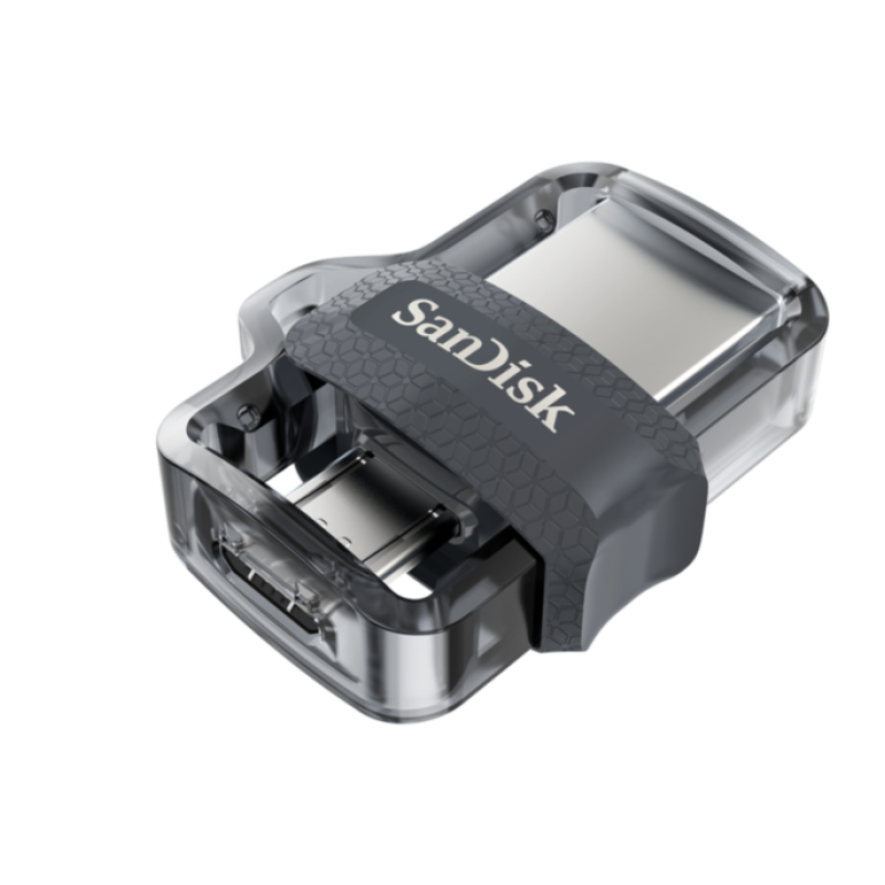 USB ključek 64GB SANDISK ULTRA DUAL, srebrno-črn (SDDD3-064G-G46)