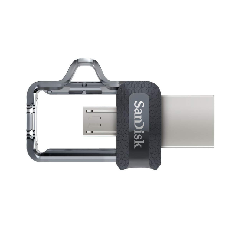 USB ključek 64GB SANDISK ULTRA DUAL, srebrno-črn (SDDD3-064G-G46)