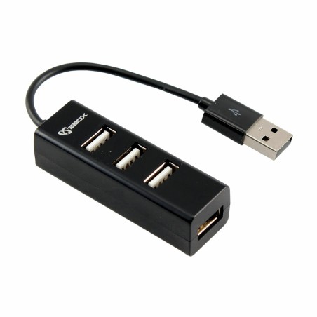 USB Hub SBOX H-204, 4x USB-A, črn