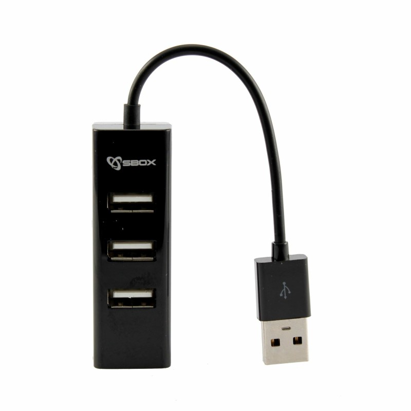 USB Hub SBOX H-204, 4x USB-A, črn