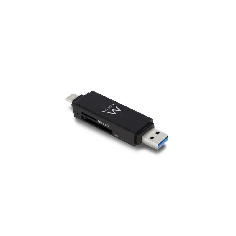 Čitalec kartic Ewent EW1075, USB-C/A 3.0