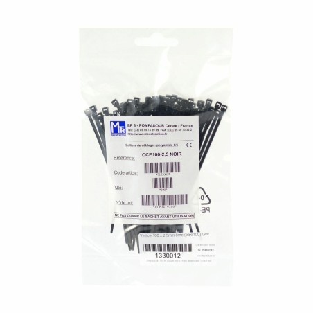 Vezice 100 x 2.5mm črne (pak/100)