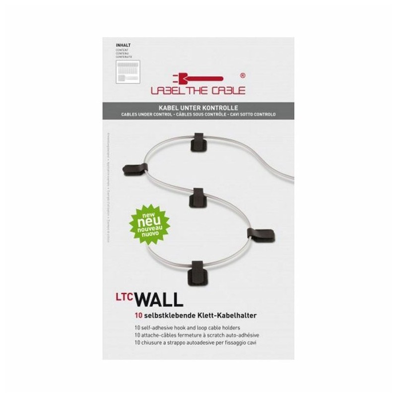 Vezice LTC velcro samolepljive WALL bele LTC3120