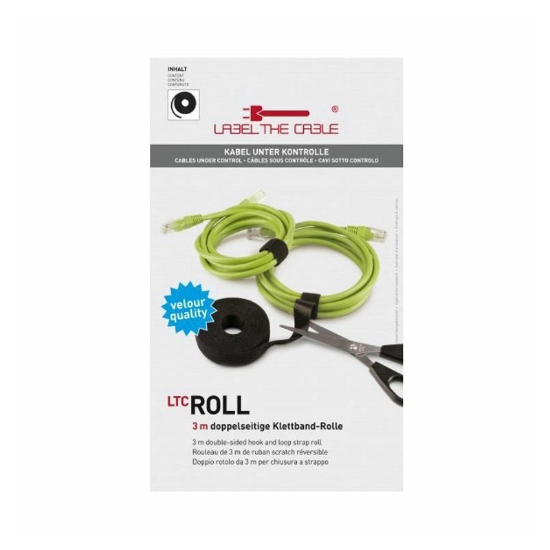 Vezice LTC velcro ROLL črne 3m LTC1210