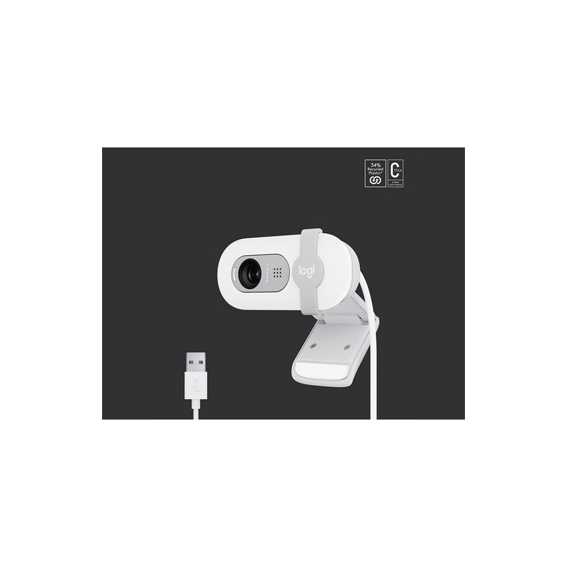 Spletna kamera LOGITECH BRIO 100, bela