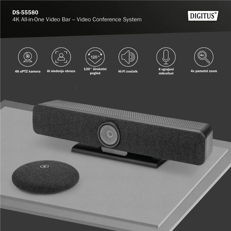 Konferenčna kamera Digitus 4K All-In-One Video Bar DS-55580