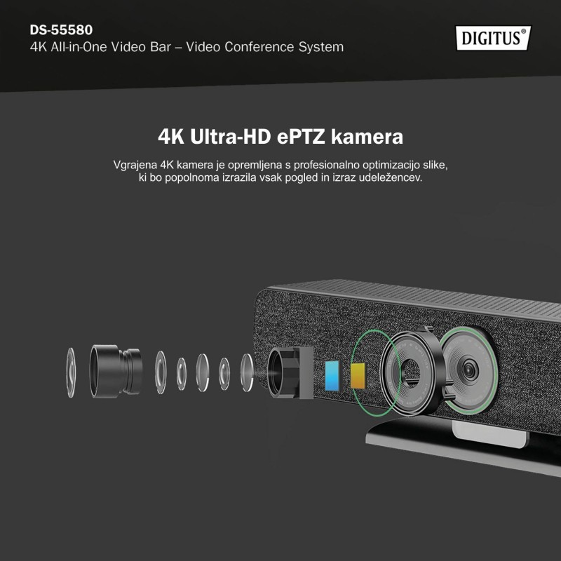 Konferenčna kamera Digitus 4K All-In-One Video Bar DS-55580