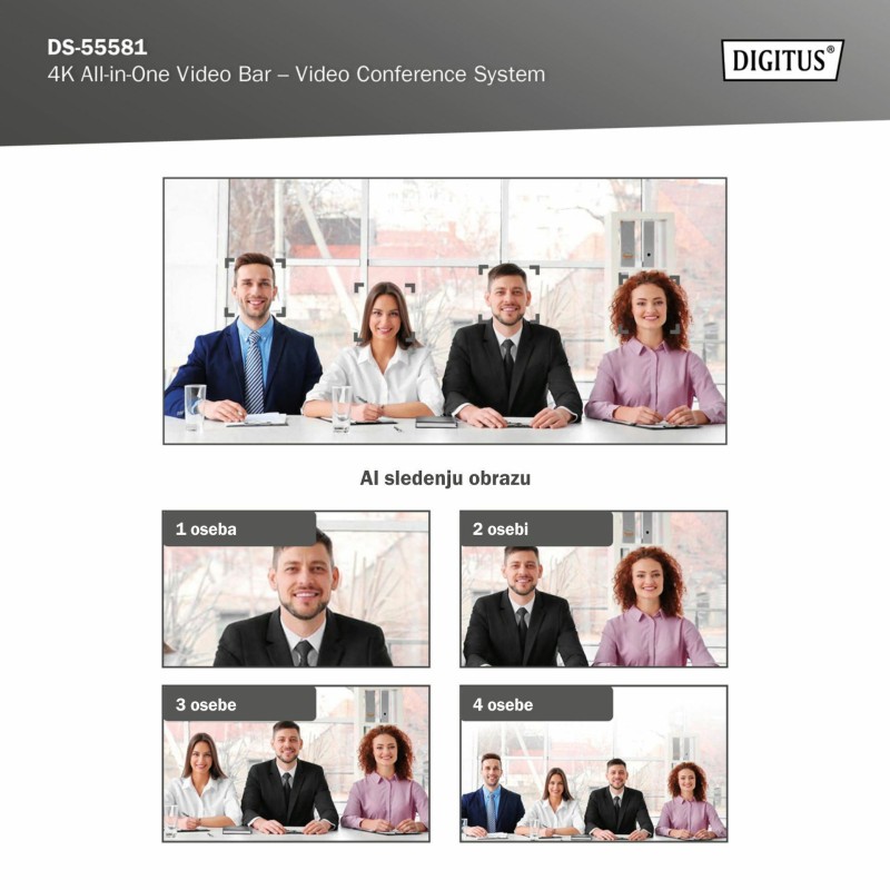 Konferenčna kamera Digitus 4K All-In-One Video Bar DS-55581