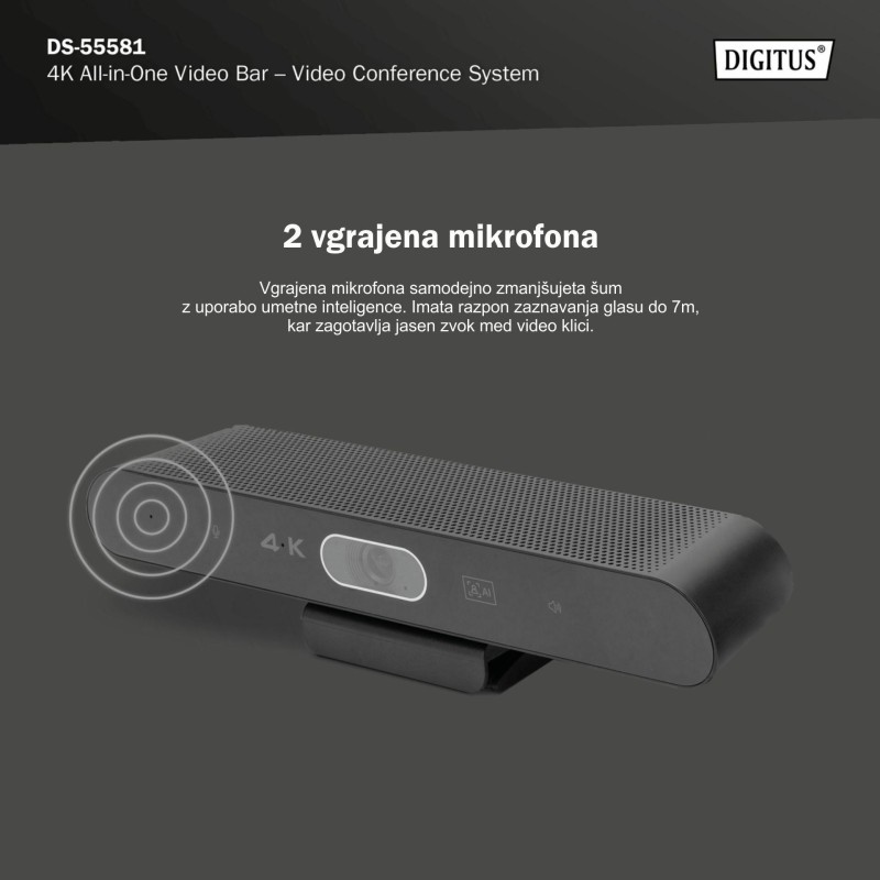 Konferenčna kamera Digitus 4K All-In-One Video Bar DS-55581