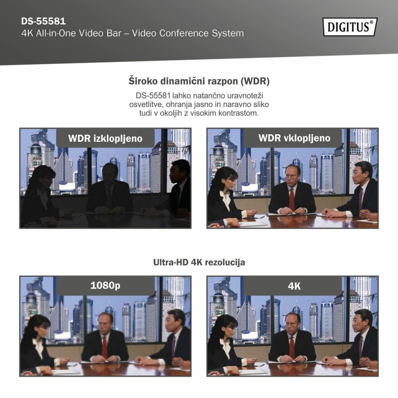 Konferenčna kamera Digitus 4K All-In-One Video Bar DS-55581
