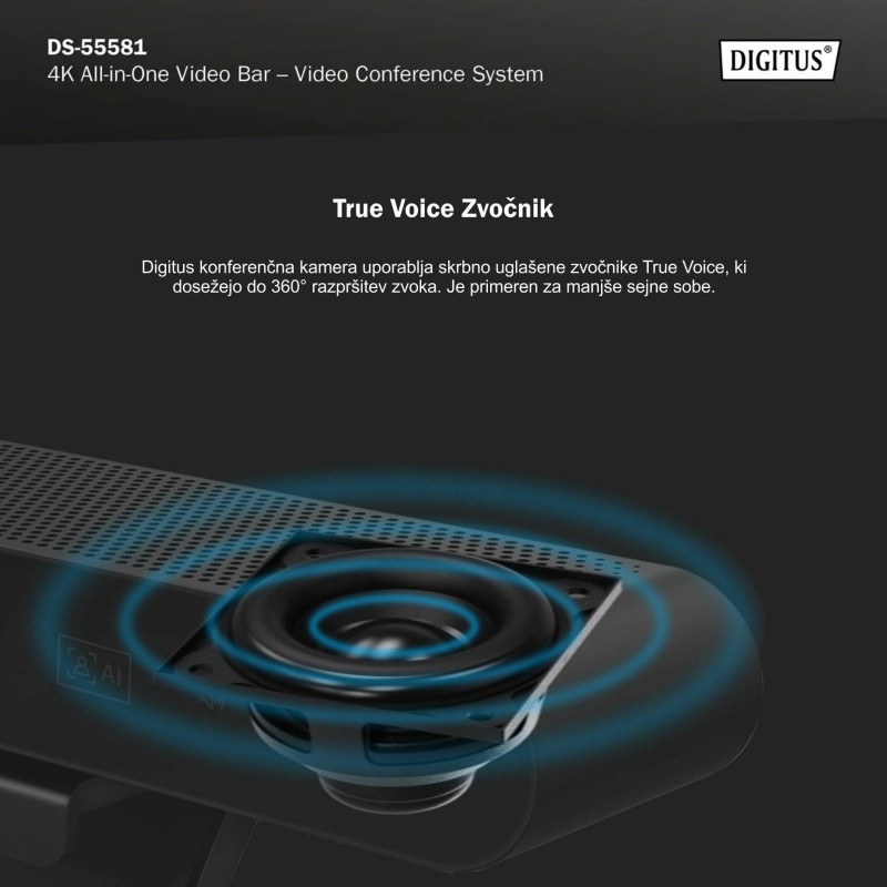 Konferenčna kamera Digitus 4K All-In-One Video Bar DS-55581