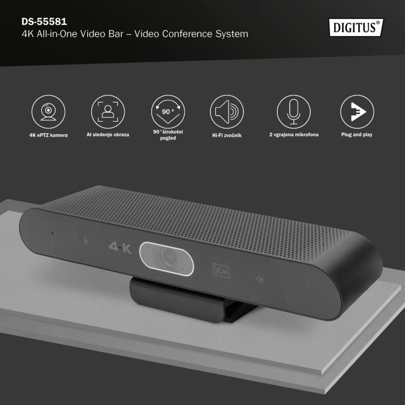 Konferenčna kamera Digitus 4K All-In-One Video Bar DS-55581