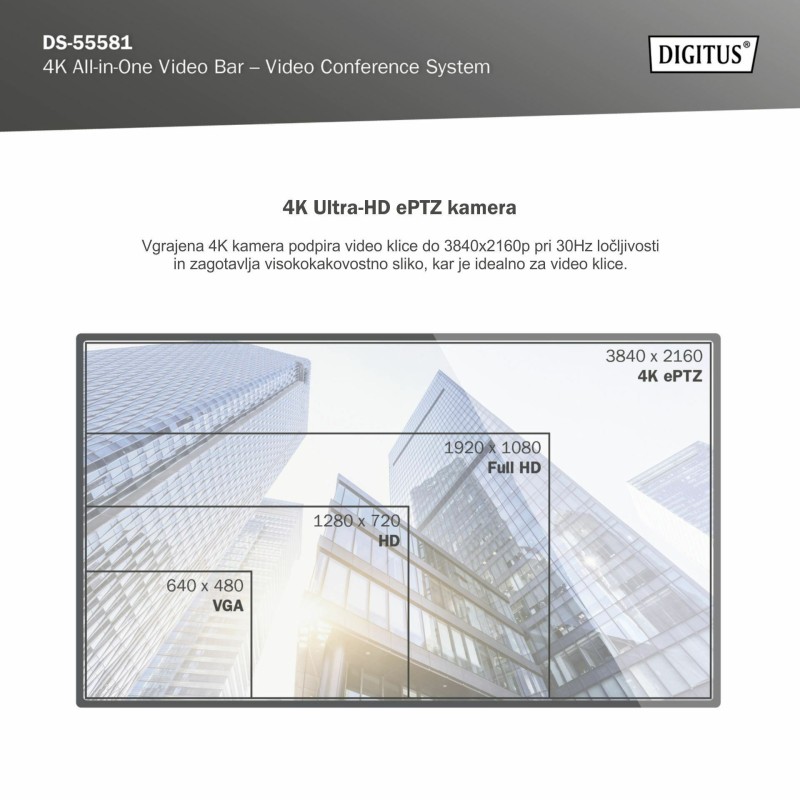 Konferenčna kamera Digitus 4K All-In-One Video Bar DS-55581