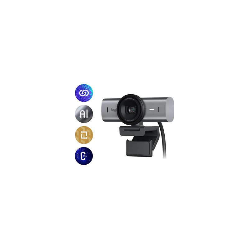 Spletna kamera Logitech MX BRIO, 4K Ultra HD, grafitna