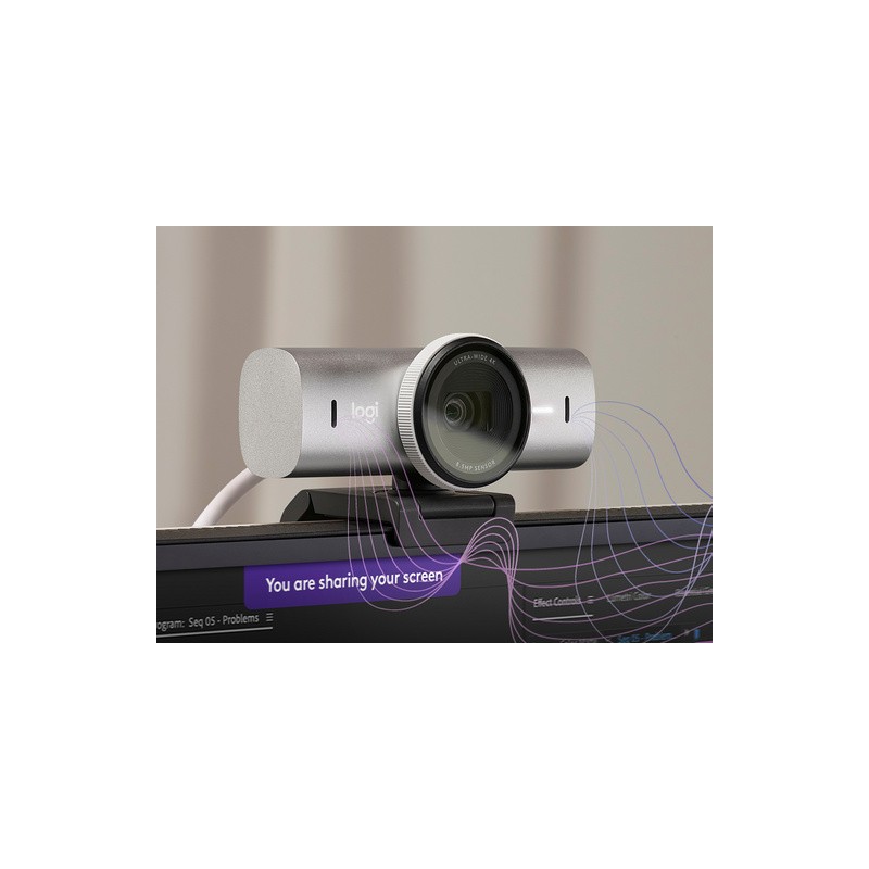 Spletna kamera Logitech MX BRIO, 4K Ultra HD, siva