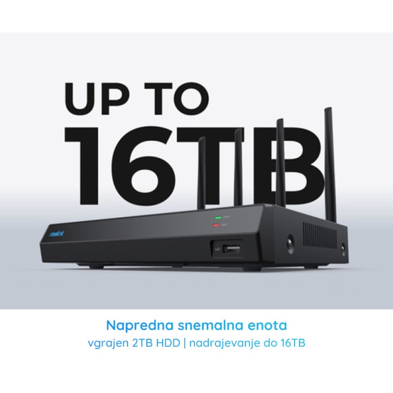 Snemalnik Reolink NVR NVS12-8MB4W, 4x Kamera