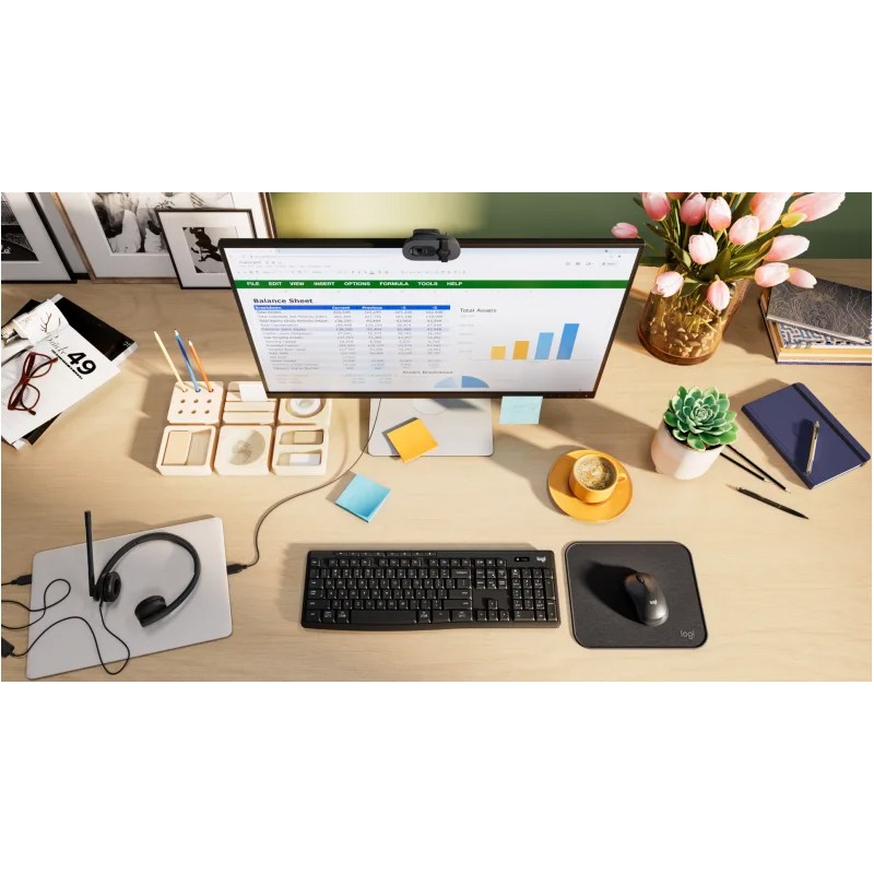 Spletna kamera LOGITECH BRIO 105, črna