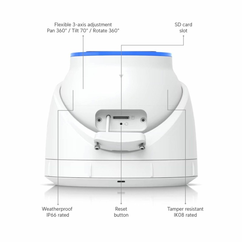 IP kamera Ubiquiti UVC-AI-Turret-W, 8.0MP, zunanja, bela