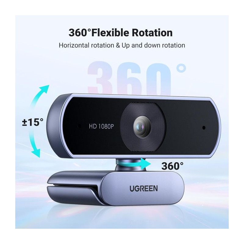 Spletna kamera Ugreen Full HD z dvojnim mikrofonom, 1080p/30fps