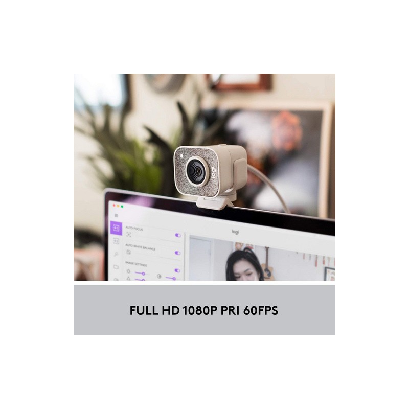 Spletna kamera Logitech StreamCam, bela, USB-C