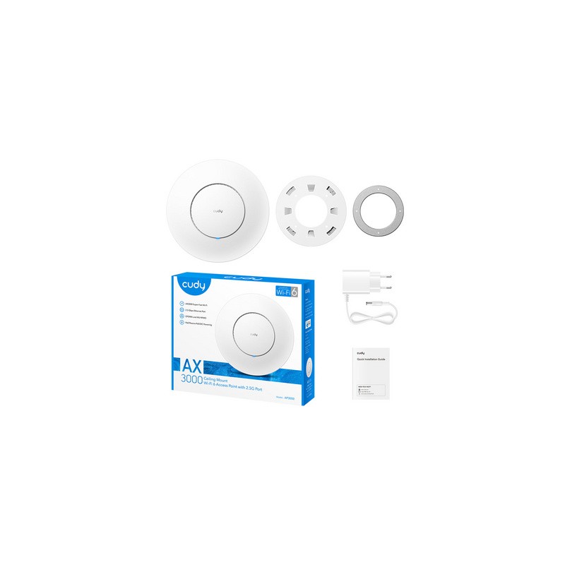 Dostopna točka (access point) CUDY AP3000, mesh 2.5G PoE, stropna