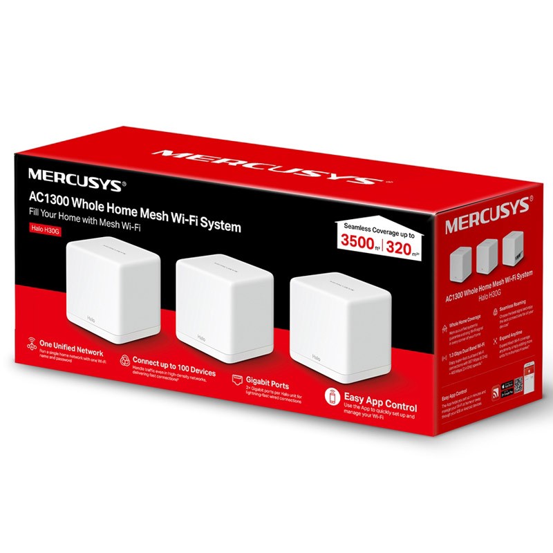 Dostopna točka (access point) MERCURSYS HALO H30G, 3-pack