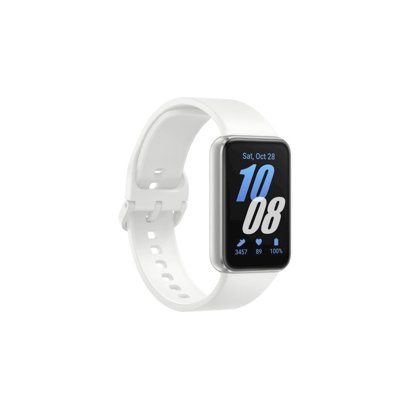 Pametna ura Samsung Galaxy Fit3, srebrna + pašček oranžne barve