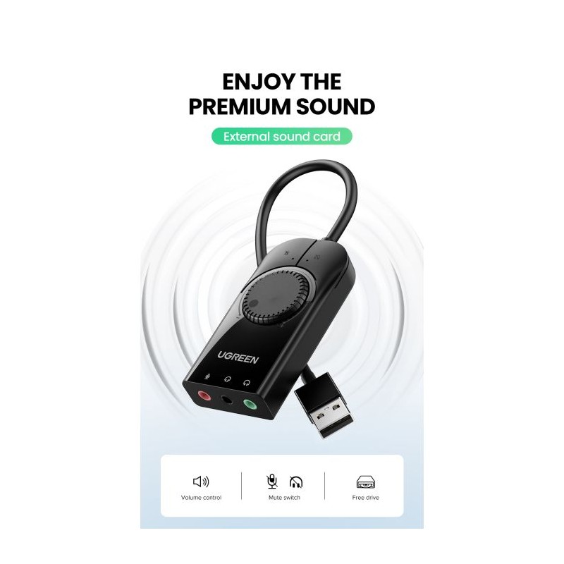 Ugreen zunanja USB zvočna kartica - box